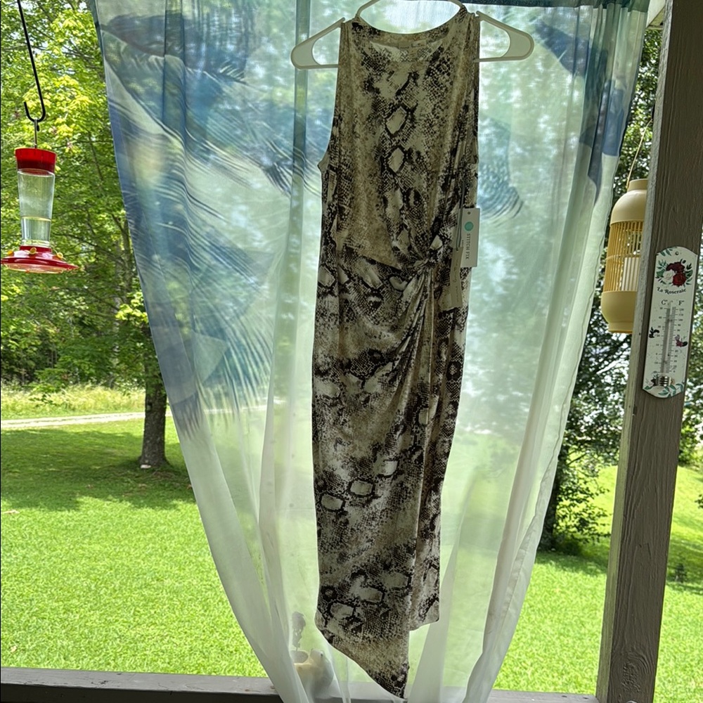 Elegant Snake Print Dress